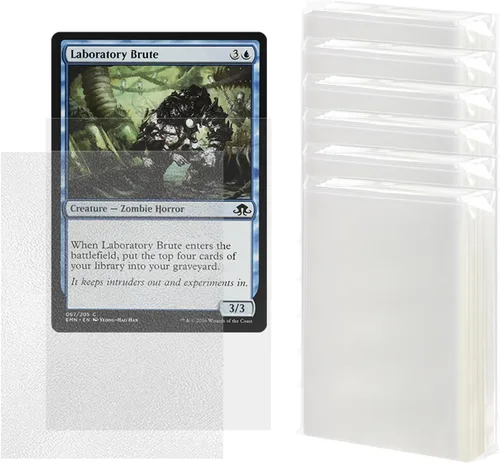 Katomula Paquete de 300 fundas transparentes para tarjetas MTG resistentes al desgarro, fundas MTG mate rugosas, fundas estándar perfectas