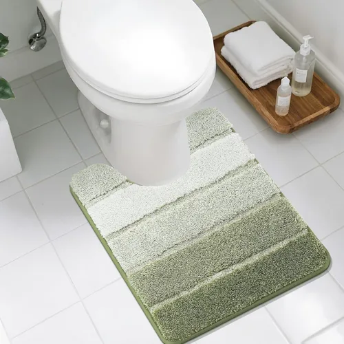 Miniatura 12 de COSY HOMEER Alfombras de baño de 24 x 17 pulgadas, ultra suaves y absorbentes, con respaldo de TPR antideslizante, lavable a máquina, alfombra Beige