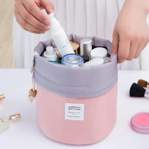 Miniatura 2 de INVODA Bolsa de cosméticos con cordón, bolsa de maquillaje de viaje para mujer, bolsa de aseo portátil con cordón, bolsa organizadora de maquillaje