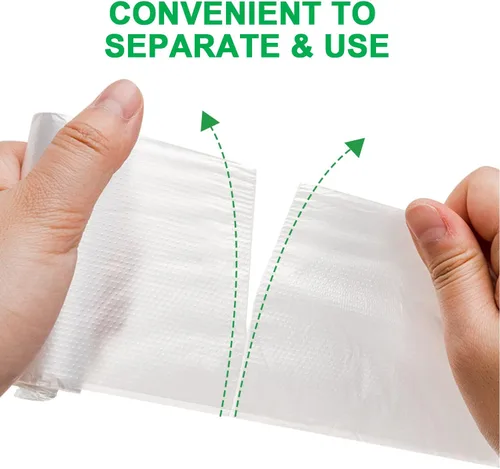 Miniatura 4 de Waikas - Bolsas de basura pequeñas, 80 unidades, bolsas de basura para baño, automóvil, mini papelera, bolsa de plástico transparente