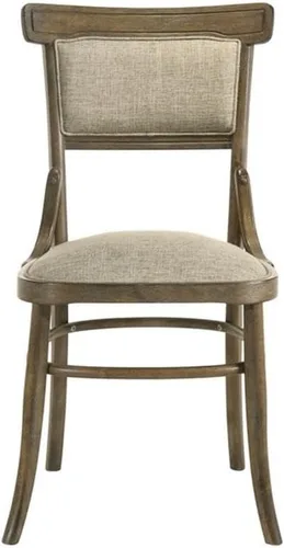 Miniatura 2 de Lilola Home Bistro - Juego de 2 sillas de comedor de tela contemporánea vintage de nogal de 19 pulgadas de ancho con cojín