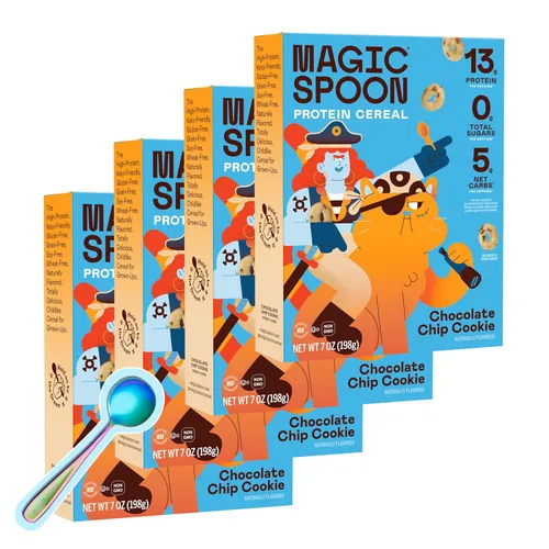 Miniatura 22 de Cereal Magic Spoon - Paquete de 4 piezas de sabores surtidos - Cereal para el desayuno keto, sin gluten y sin granos, bajo en carbohidratos, alto