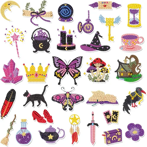 Miniatura 9 de Labeol Kits de arte de diamantes para niños y niñas de 6 a 8 a 10 a 12 años, fáciles de hacer tú mismo, creativas calcomanías de arte de diamantes