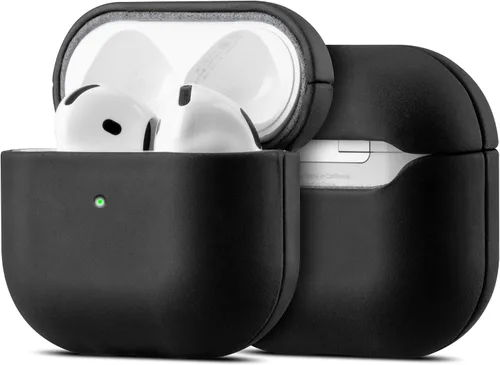 Miniatura 8 de Maogoam Funda de cuero para AirPods Pro 2 con botón, funda de piel auténtica de cera de aceite curtido vegetal para AirPods Pro 2ª