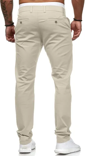 Miniatura 3 de HUNGSON Jeans ajustados casuales para hombre, con teñido elástico, recto, a la moda
