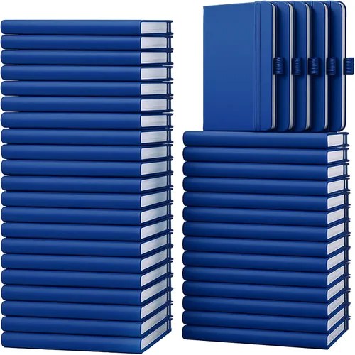 Miniatura 14 de Laumoi Paquete de 40 cuadernos de bolsillo, tamaño A6, mini diario de tapa dura, cuadernos forrados de cuero PU de 3.5 x 5.5 pulgadas, bloc de notas