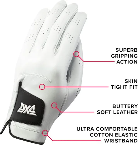 Miniatura 3 de PXG Guantes de golf para hombres jugadores guante para golfista diestro guante para golfista zurdo de piel Cabretta Blanco