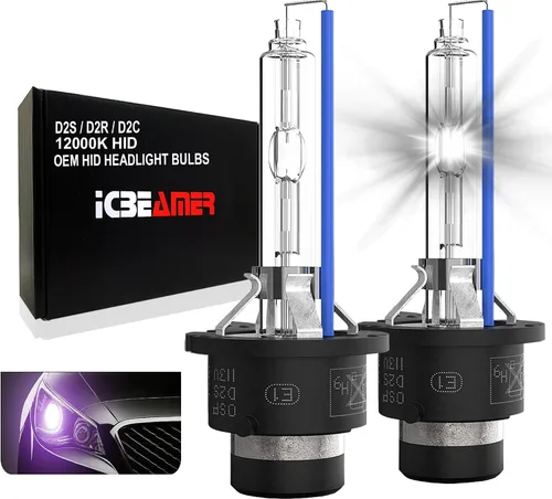 Miniatura 10 de ICBEAMER 10000K D1R D1C D1S Xenon HID Reemplazo directo Reemplazar bombillas de luz baja para faros delanteros de fábrica OEM [Color: azul]