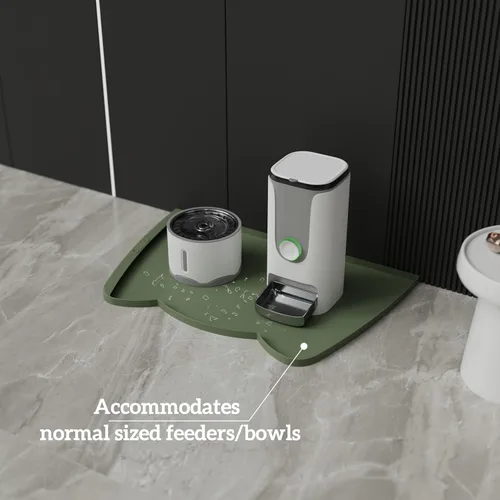 Miniatura 86 de OHMO - Tapete de silicona para alimentos para gatos, tapete de alimentación de mascotas para el piso, antideslizante e impermeable, bandeja de agua