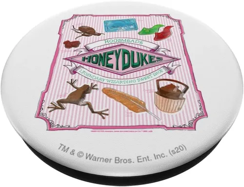 Miniatura 2 de Harry Potter Honeydukes Hogsmeade etiqueta PopSockets agarre y soporte para teléfonos y tabletas, Negro