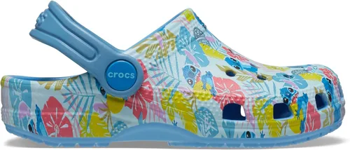 Miniatura 5 de Crocs Zuecos clásicos de puntada para niños, acetato de vinilo de etileno, diseño de punta redonda, correa de talón pivotante Puntadas/Floral