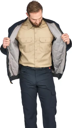 Miniatura 3 de Bulwark FR mens Flame Resistant 9 Oz Twill Cotton Excel Fr Team Jacket, Navy