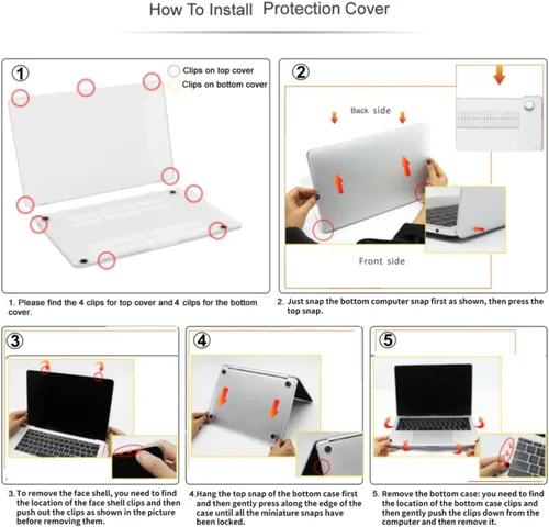 Miniatura 7 de Compatible con MacBook Pro 14 pulgadas Pro/Max Case 2025-2021 modelos M5/M4/M3/M2/M1 A3434 A3185 A3401 A3112 A2918 A2992 A2779 A2442, carcasa