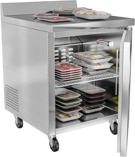 Miniatura 10 de KoolMore 48" de acero inoxidable 2 puertas congelador comercial de encimera con 3 1/2 contrasalpicaduras - 12 pies cúbicos
