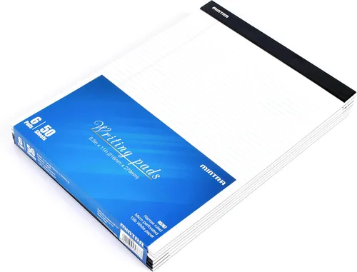 Miniatura 3 de Mintra Office - Anotador con renglones, 50 hojas por anotador; anotador micro perforado, para la escuela, la universidad, la oficina, el trabajo
