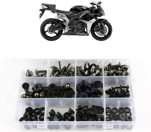 Miniatura 9 de Xitomer Kits completos de pernos de carenado para CBR600RR F5 2007 2008 2009 2010 2011 2012, pernos de parabrisas, kits de montaje arandelas tuercas