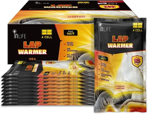 InLife Súper calentador para regazo y cuerpo, totalmente natural y seguro, calor rápido instantáneo, fácil y cómodo, tamaño más grande y más amplio,
