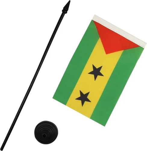 Miniatura 24 de AZ FLAG Sierra Leone Bandera de mesa 5'' x 8'' - Bandera de escritorio de Sierra Leona 21 x 14 cm - Bastón y base de plástico negro