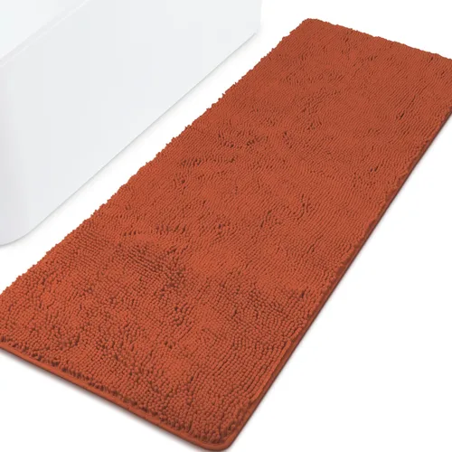 Miniatura 206 de Yeaban Alfombra de pasillo de baño de 24 x 72 pulgadas, antideslizante, alfombra de baño larga de felpilla gruesa, absorbente y lavable, alfombra