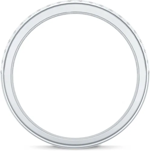 Miniatura 16 de Anillo de media eternidad de diamantes y rubí de 1.25 quilates para mujer Calidad AAA