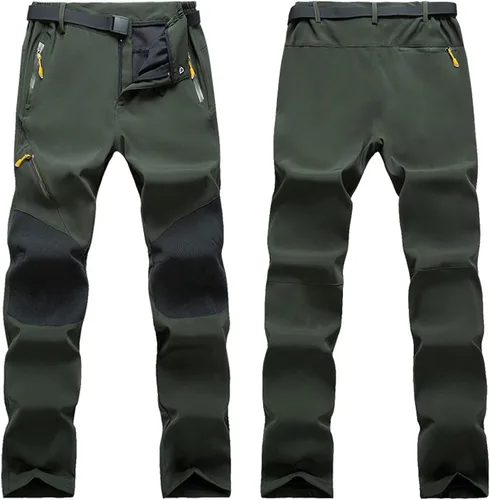 Miniatura 6 de Yuzhih Hiking Pants with Belt for Men Solid Color Assault Pants Slim Fit Patchwork Pants Outdoor Breathable Cargo Pants