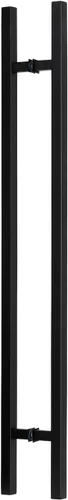 Prima Decorative - Tirador de puerta de entrada, manija larga para puerta de entrada, 18 pulgadas, forma cuadrada en alto, acero inoxidable 304,