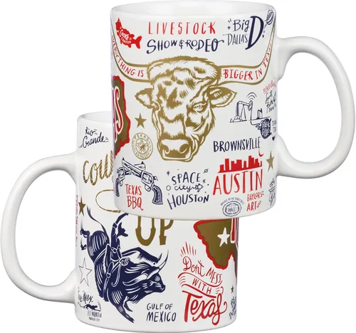 Miniatura 3 de Primitives By Kathy 33554 Lol Made You Smile - Taza de café, 20 onzas, Texas