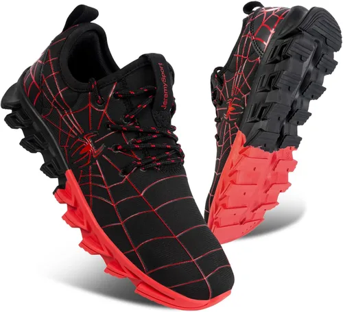 Miniatura 2 de BULLZINE Zapatos deportivos para correr para niños pequeños y grandes, ligeros, transpirables, casuales, para caminar