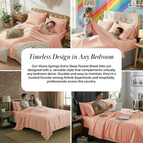 Miniatura 34 de Southshore Fine Living, Inc. Juego de 7 piezas de sábanas King divididas para cama ajustable, juego de sábanas King divididas con bolsillo de 21