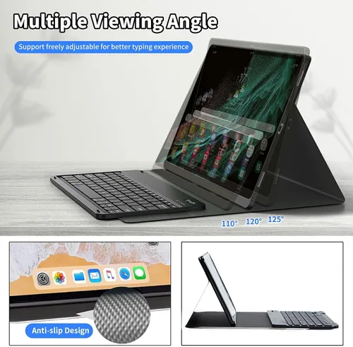 Miniatura 4 de Funda para Samsung Galaxy Tab S6 Lite 2022/2020 Teclado inalámbrico desmontable y cubierta de soporte de piel sintética Funda protectora