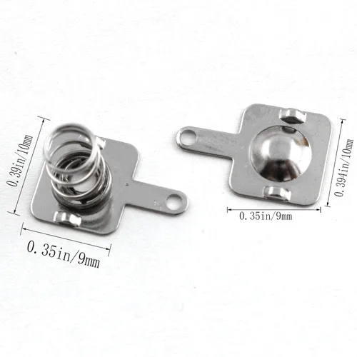 Miniatura 4 de 50pcs AAA Batería Positivo-Negativa Conversión Contacto Primavera Níquelado Placa 0.394x0.354 in