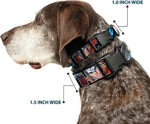 Miniatura 2 de Buckle-Down Collar de clip de plástico - THOR Poses/martillo - 1" de ancho - Se adapta a cuello de 9-15" - Pequeño