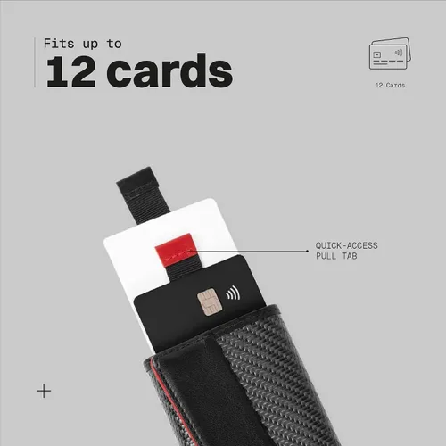 Miniatura 33 de The Frenchie Co. - Cartera - Cartera delgada de piel plegable - Protección de bloqueo RFID con múltiples ranuras para tarjetas y ventana