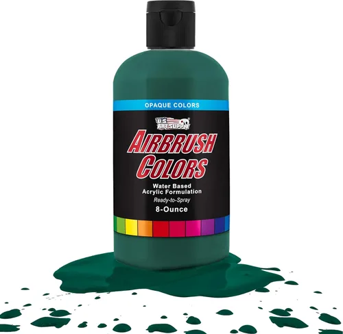 Miniatura 41 de U.S. Art Supply Opaque Lake Blue - Pintura acrílica para aerógrafo con efectos especiales, 8 onzas, lista para rociar, pintura con pincel de aire a