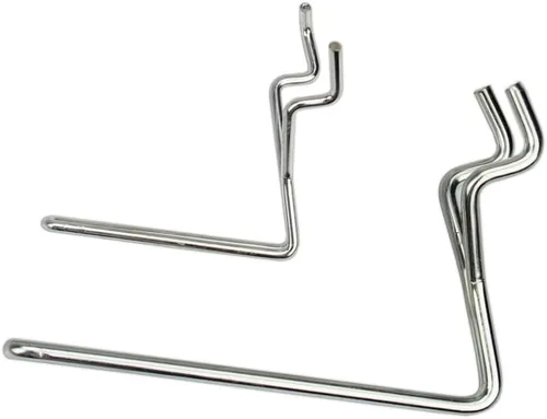 Miniatura 13 de Ganchos de acero para tablero de clavijas, paquete de 60 ganchos de 1 pulgada + 2 pulgadas + 4 pulgadas en L, color negro, no se caen, se adapta a