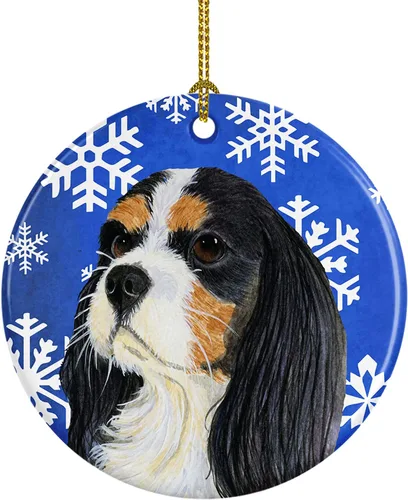 Caroline's Treasures Cavalier Spaniel - Adorno de cerámica para colgar en el árbol de Navidad, para el hogar, Navidad, fiestas, regalo, 3 pulgadas,
