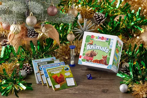 Miniatura 10 de BrainBox - Juego de cartas de animales – Memoria y observación, 55 tarjetas de escenas detalladas, trivia familiar para niños y adultos, a partir