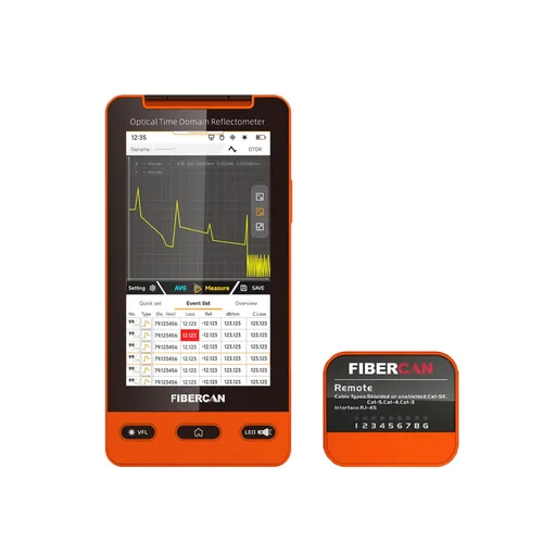 Probador de fibra óptica OTDR 1310/1550nm 32dB/30dB 150KM multifunción OTDR VFL OPM OLS mapa de eventos RJ45 Seguimiento de cable con control remoto
