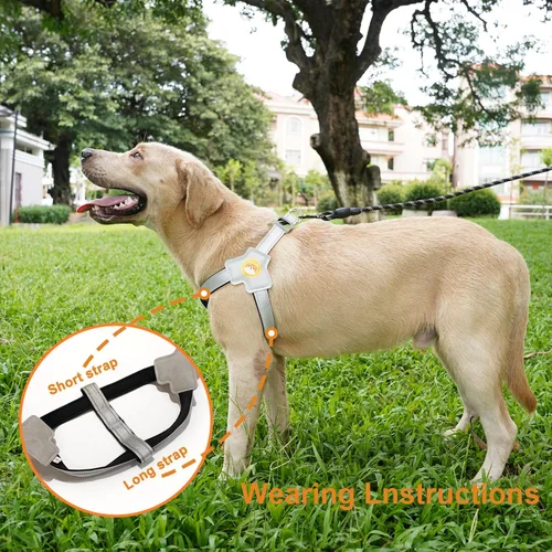 Miniatura 3 de COODEO Arnés antitirones para perro con acolchado de malla transpirable, tiras reflectantes, diseño antiescape, ajuste rápido para entrenar