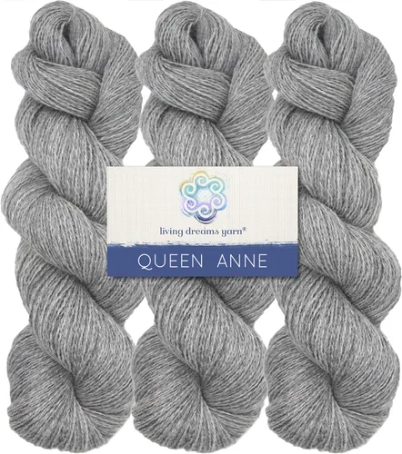 Miniatura 25 de Living Dreams Queen Anne LACE - Ovillo de lana 100% suave y lujosamente suave, color azul