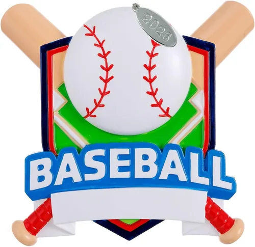 Adorno de béisbol, adornos de Navidad de béisbol para niños, relleno de calcetines, idea de regalo para jugadores, se puede personalizar en casa,