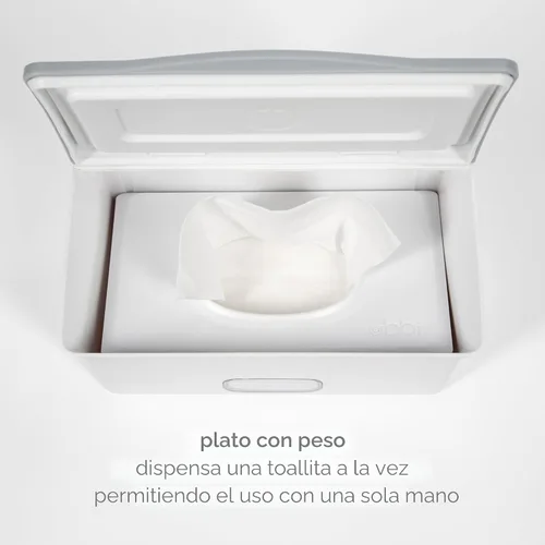 Miniatura 4 de Dispensador de toallitas para bebé Ubbi, estuche de toallitas para bebé, porta toallitas para bebé con placa ponderada, mantiene las toallitas