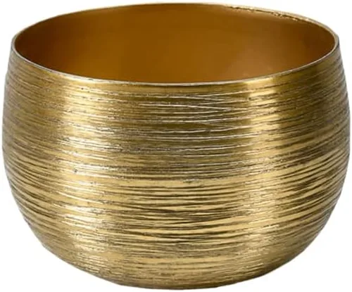 Miniatura 8 de Serene Spaces Living Juego de 12 cuencos de aluminio grabados en oro, portavelas flotante, florero decorativo, popurrí, catchall para entrada
