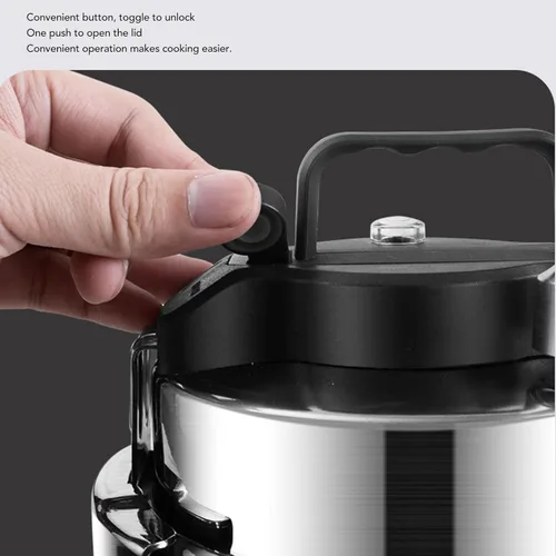 Miniatura 8 de Olla a presión de acero inoxidable 0.8L Estofado de alta presión de cocción rápida para inducción de gas Adecuado para cocina al aire libre Uso