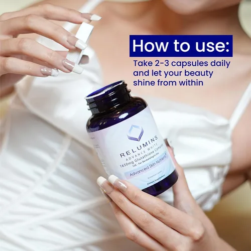 Miniatura 5 de Suero de blanqueamiento Relumins Advance White con complejo de glutatión, fórmula dermatológica 15× con nutrientes de la piel avanzados de 0.058