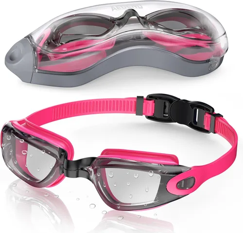 Miniatura 39 de Aegend Gafas de natación, gafas de natación sin fugas, protección completa para adultos, hombres, mujeres y jóvenes Azul y plateado.