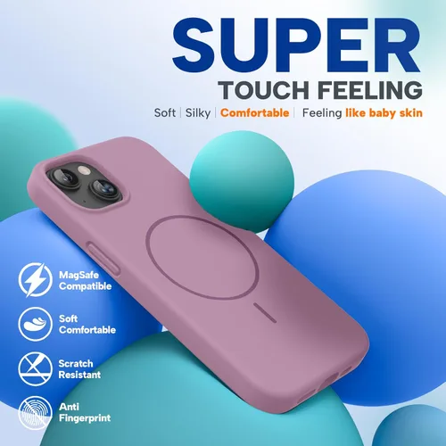 Miniatura 5 de Miracase Funda diseñada para iPhone 13, con protector de pantalla de vidrio templado, forro de microfibra suave antiarañazos, funda de goma