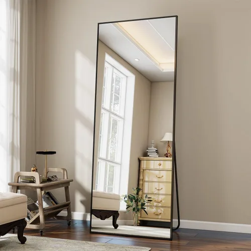 Miniatura 20 de VooBang - Espejo de longitud completa, espejo de piso de 21" x 64" con soporte, espejo de cuerpo completo con marco de aleación de aluminio