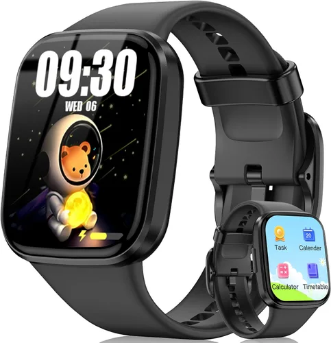 Reloj inteligente para niños, no necesita aplicación/teléfono, pantalla táctil HD, rastreador de actividad física con frecuencia cardíaca, monitor