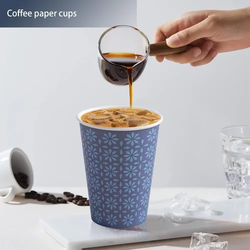 Miniatura 5 de Clawsoff Paquete de 300 Vasos de Papel de 8 oz, Vasos Desechables para Bebidas Calientes/Frías, Vasos de Café de Papel de 8 OZ, Vasos de Café
